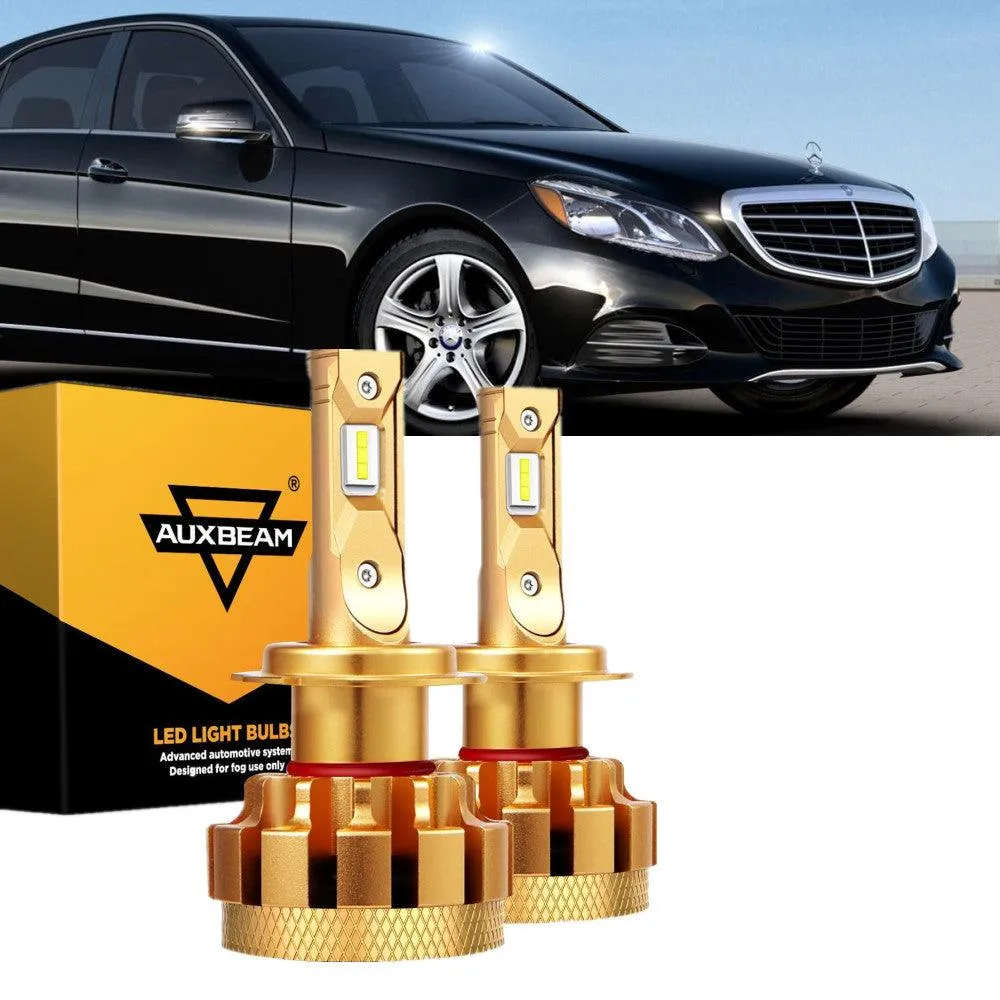 For 2006-2013 Mercedes-Benz E350 with Halogen Headlamps F-16 Plus Series Built-in Canbus LED Light Bulbs High Low Beam Bundle