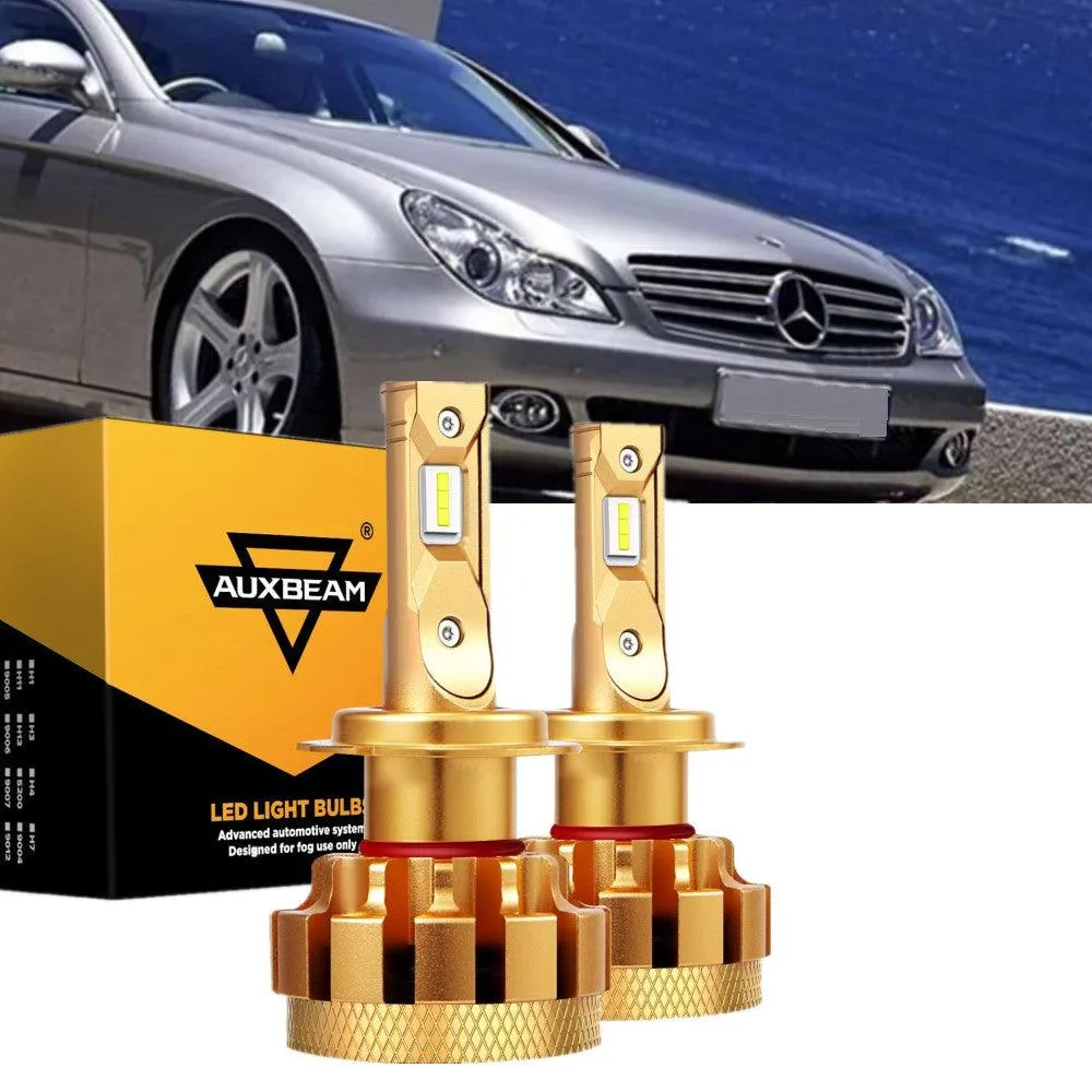For 2006 Mercedes-Benz CLS500 with Halogen Headlamps F-16 Plus Series Built-in Canbus LED Light Bulbs High Low Beam Bundle
