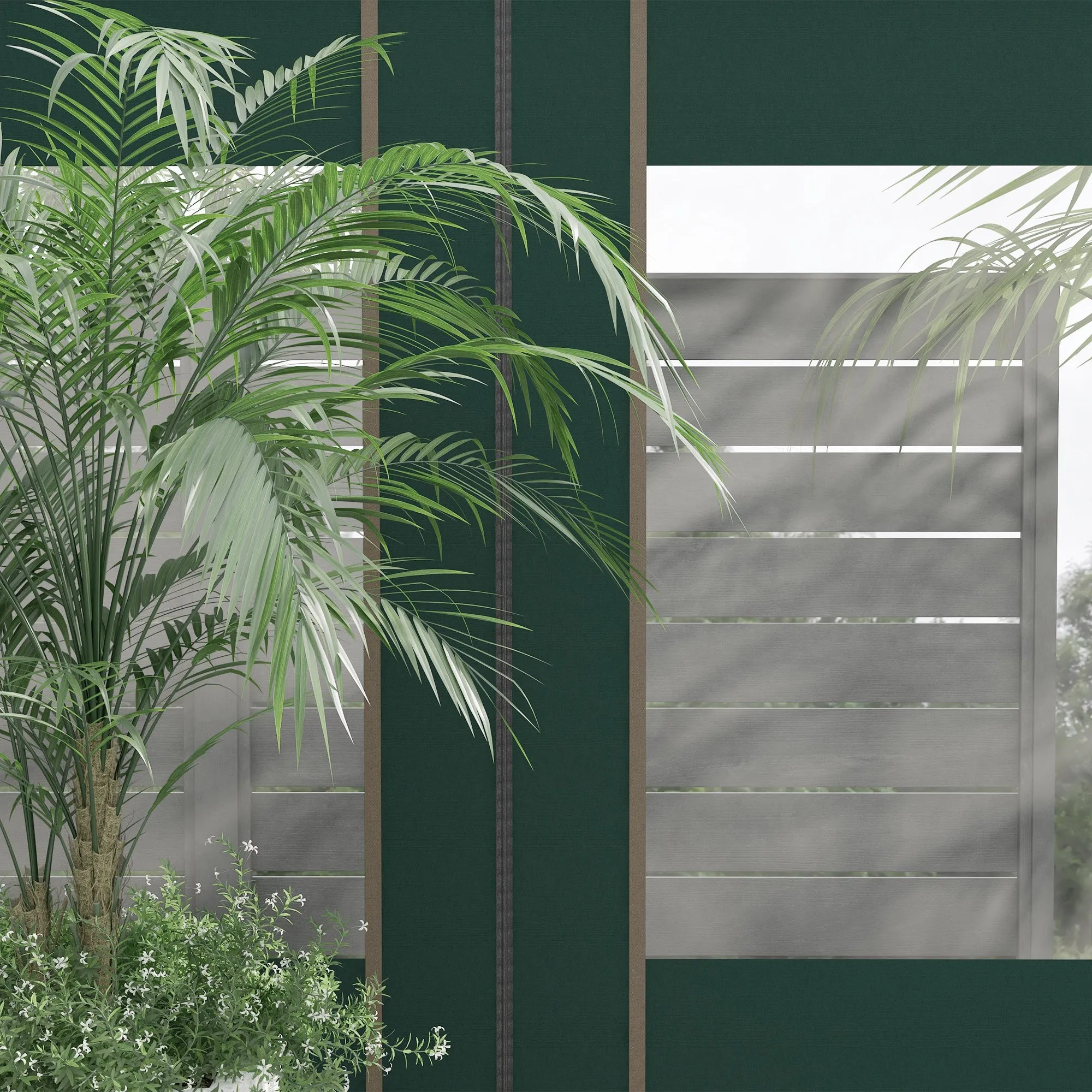 Gazebo Side Panels, 2 Pack Sides Replacement, for 3x3(m) or 3x6m Pop Up Gazebo, with Doors and Windows, Green