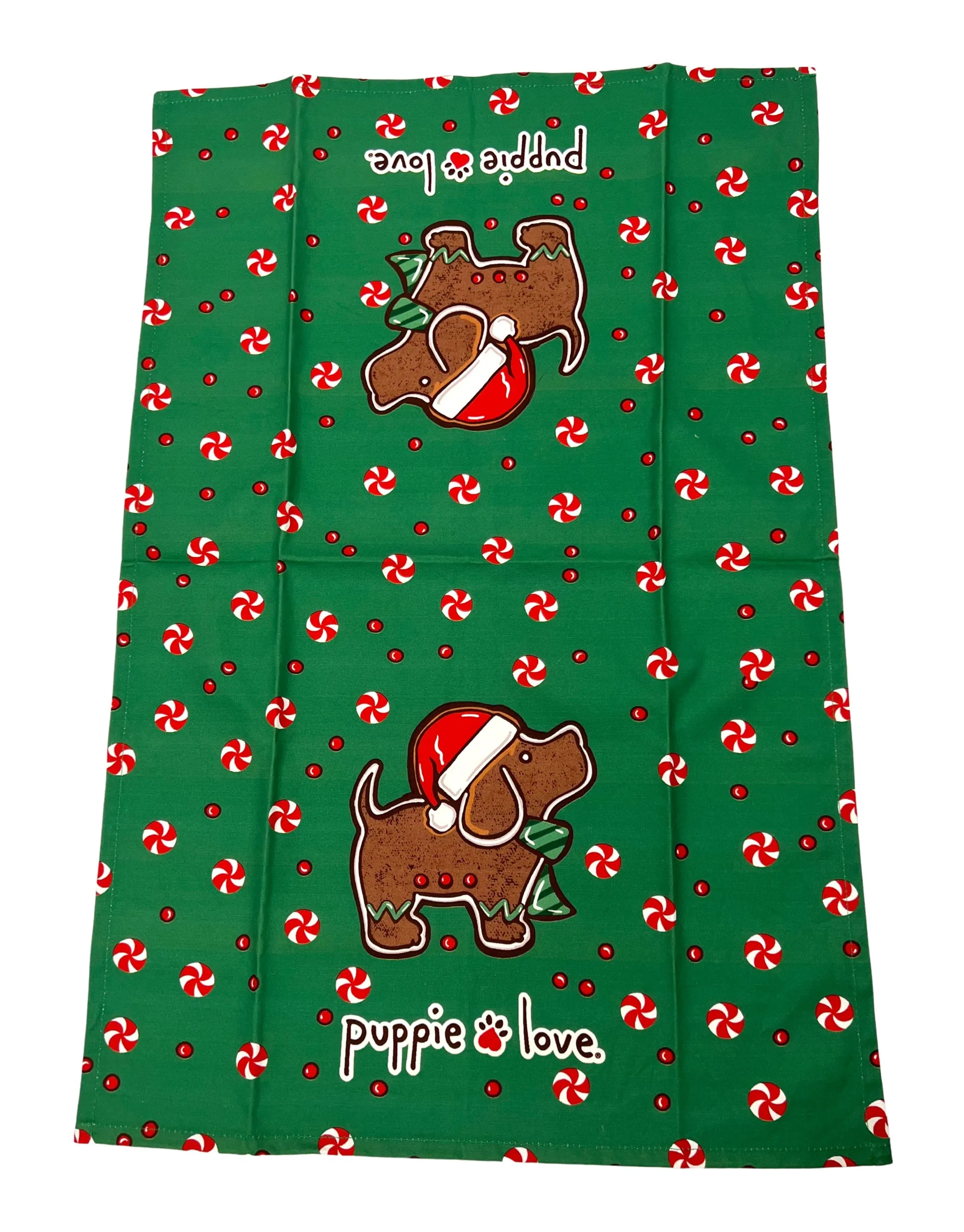 GINGERBREAD PUP TEA TOWEL
