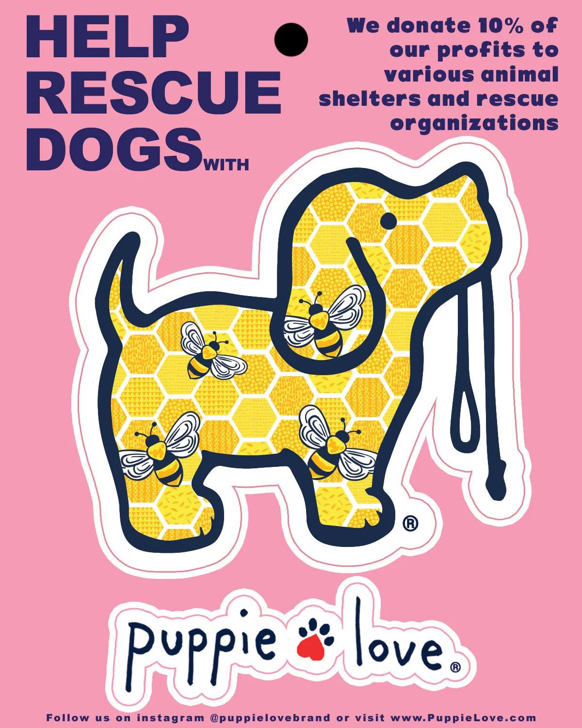 HONEY BEE PUP DECAL