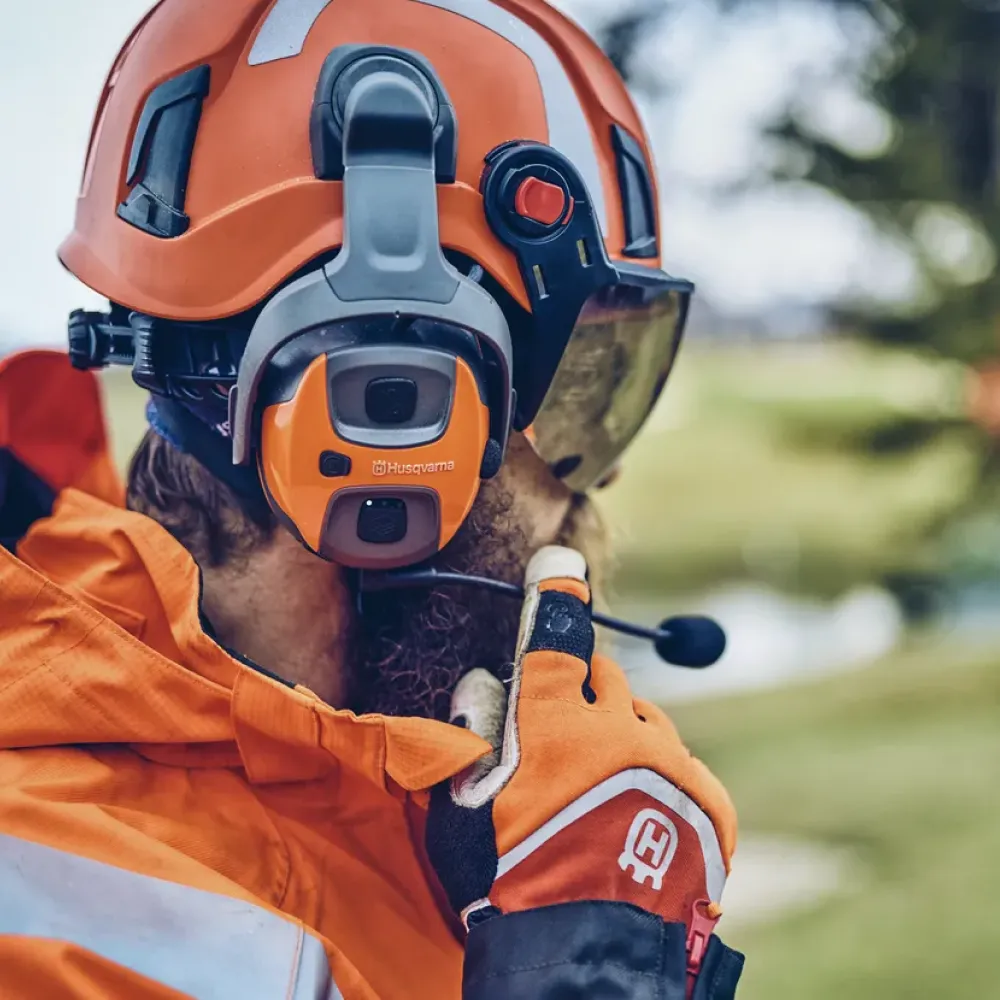 Husqvarna X-COM Professional Active Duplex Intercom Helmet Mount   5369132‑01