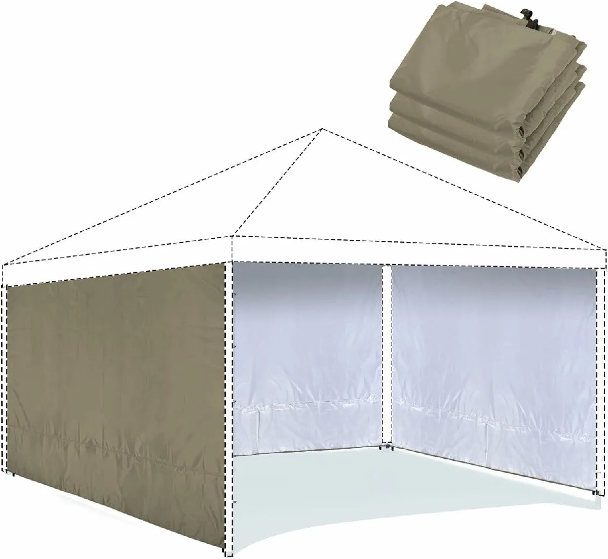 Instant Canopy Sidewall for 10x10ft Pop Up Canopy