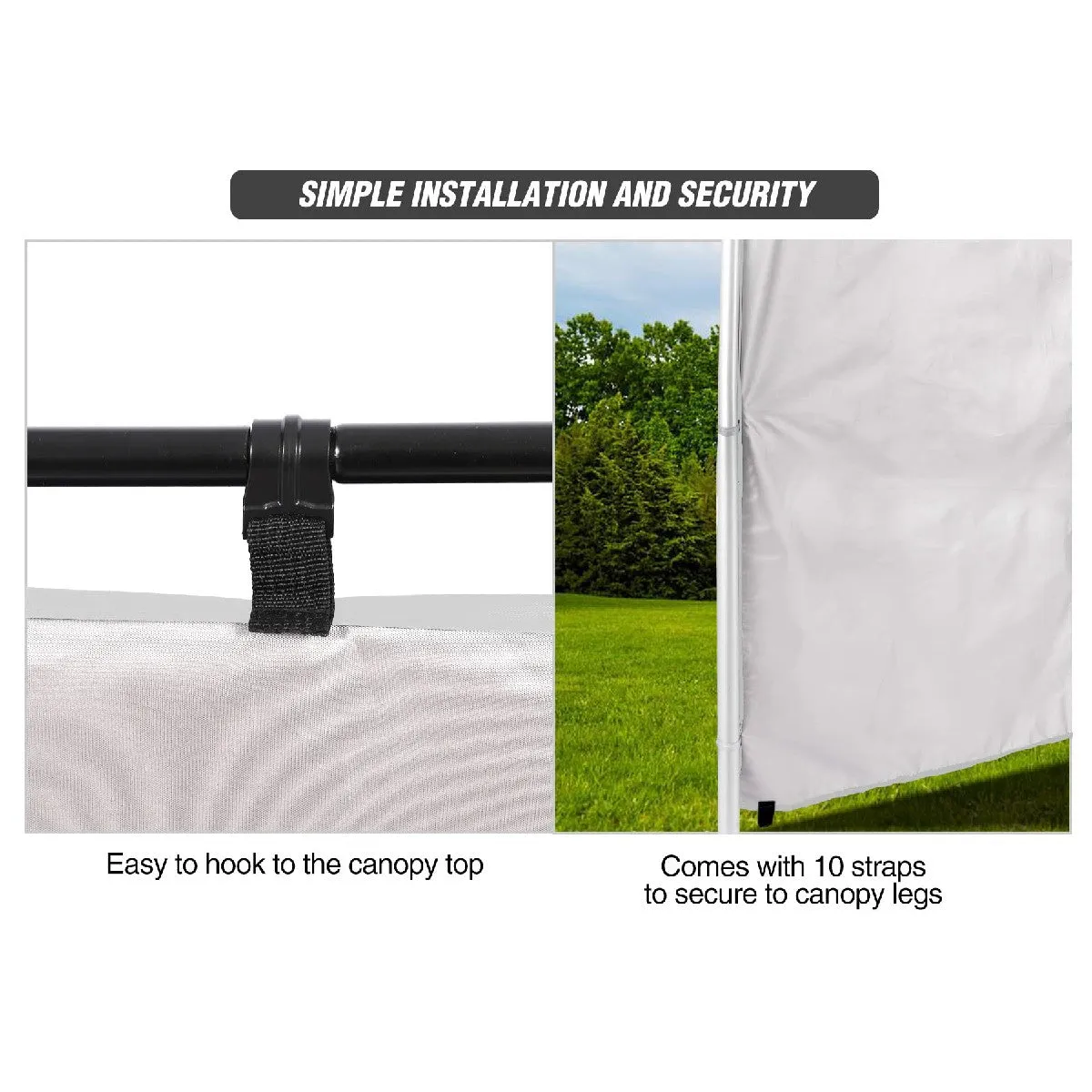 Instant Canopy Sidewall for 10x10ft Pop Up Canopy
