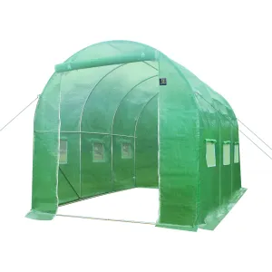 Livsip Greenhouse Walk in Garden Shed Green House 3X2X2M Plant Storage Lawn