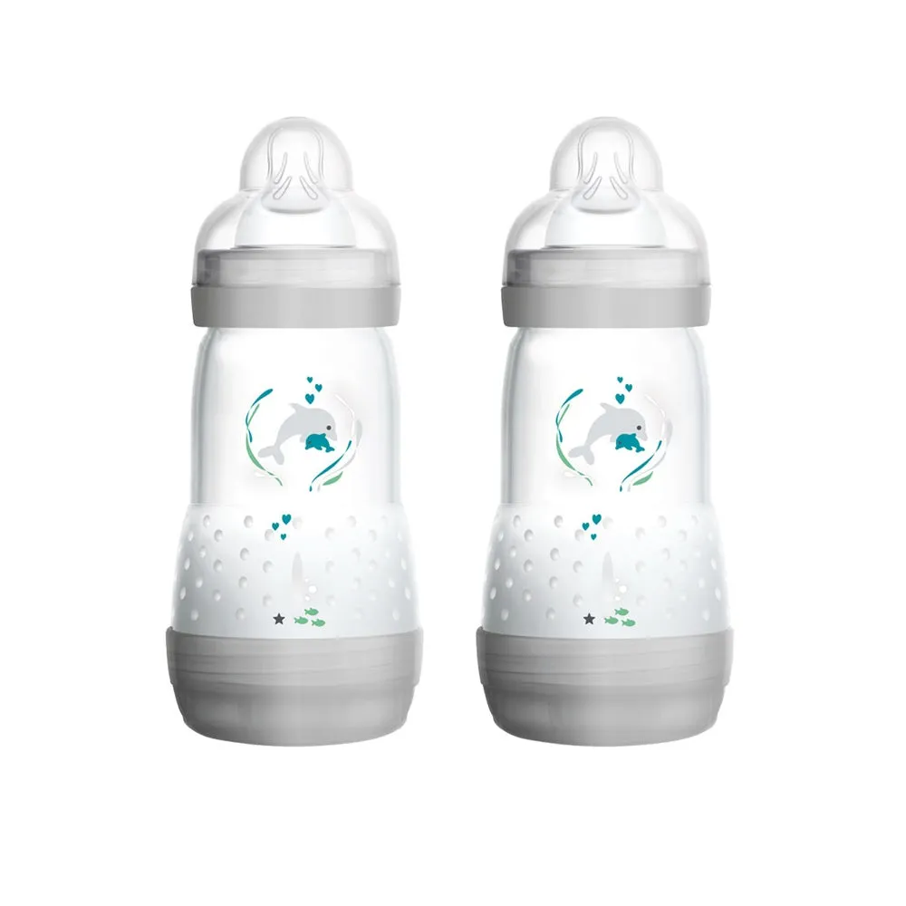MAM Easy Start Bottle & Microwave Steriliser Set (Grey)