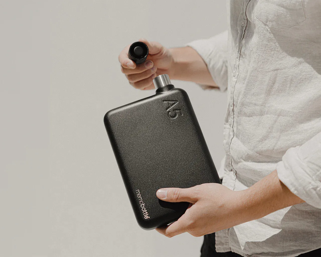 Memobottle A6 Stainless Steel - Black