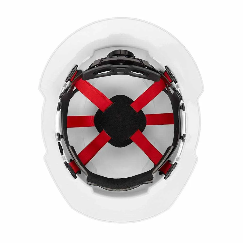 Milwaukee 48-73-1221 White Full Brim Vented Hard Hat with 6PT Ratcheting Suspension – Type 1 Class C
