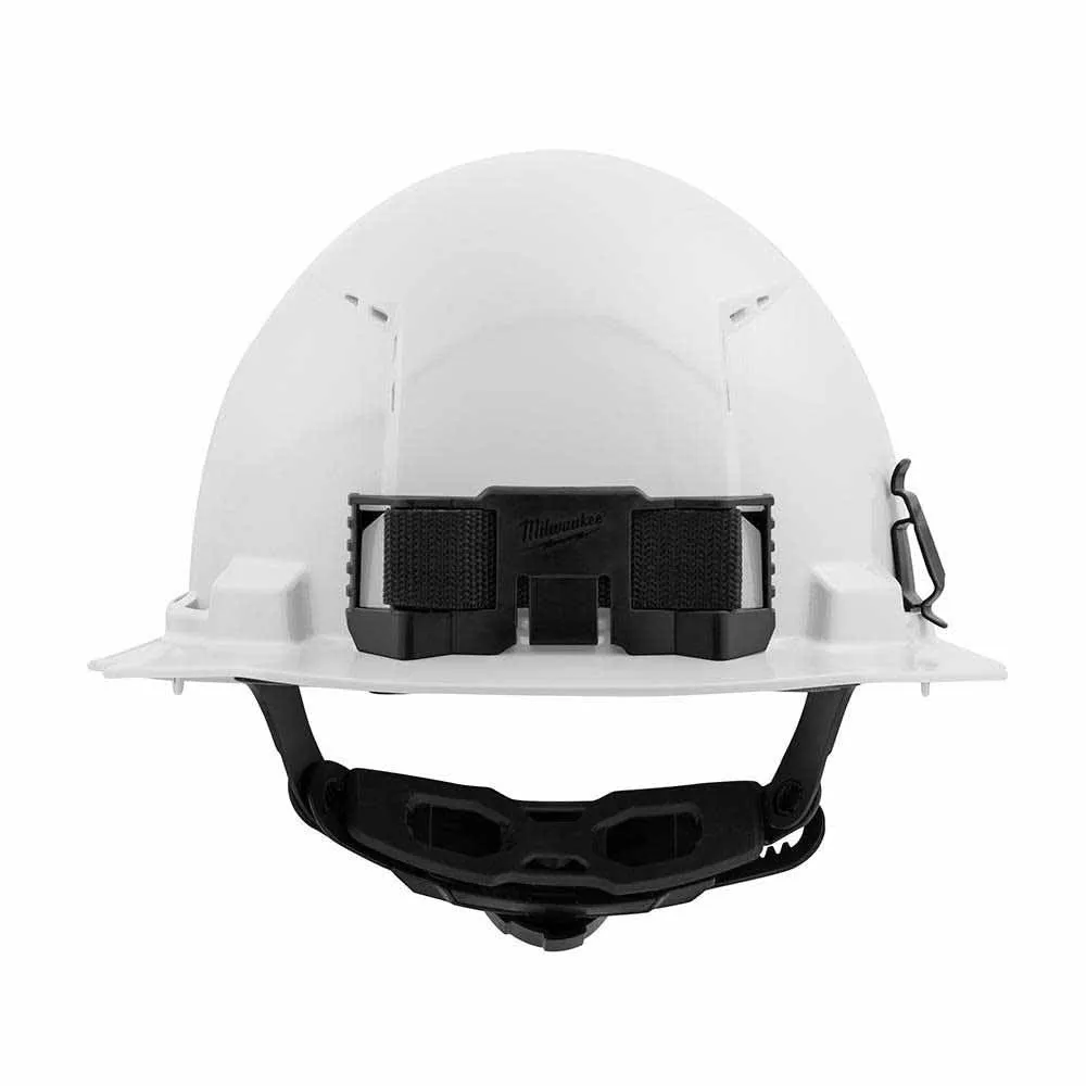 Milwaukee 48-73-1221 White Full Brim Vented Hard Hat with 6PT Ratcheting Suspension – Type 1 Class C