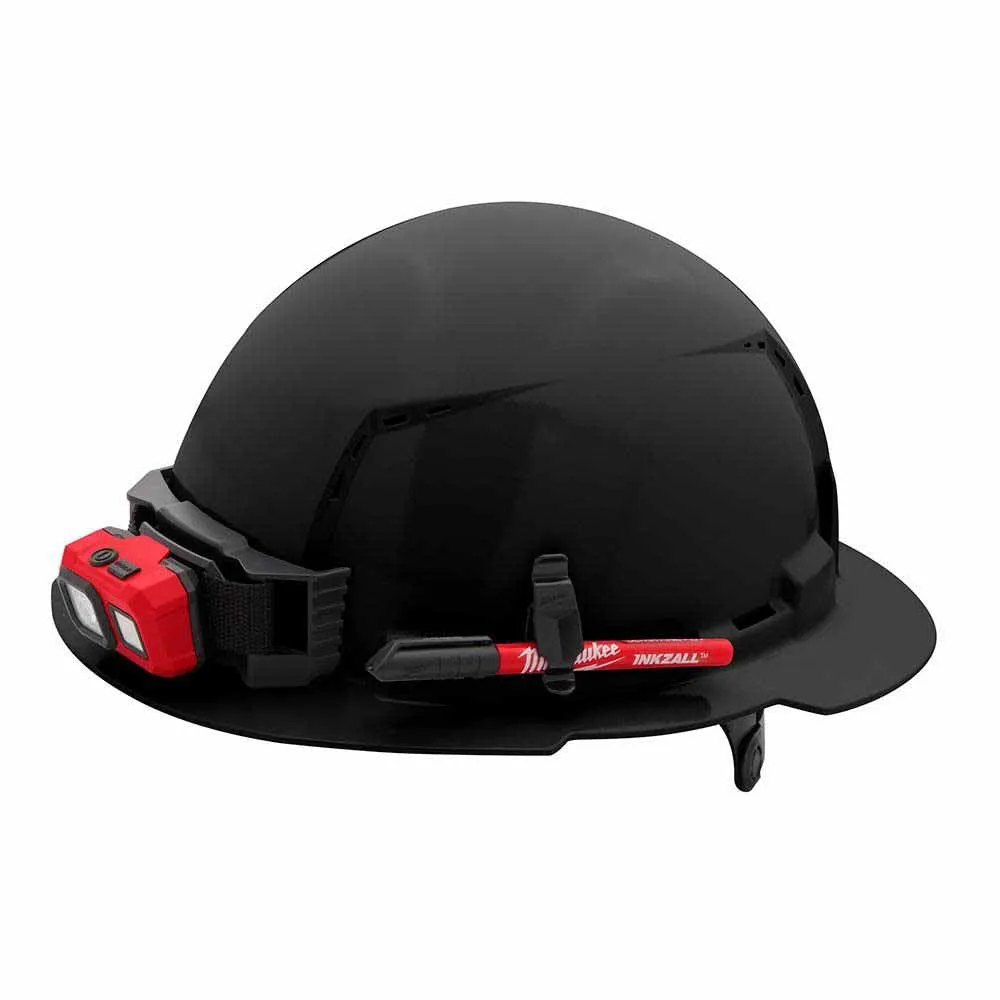 Milwaukee 48-73-1231 Black Full Brim Vented Hard Hat with 6PT Ratcheting Suspension – Type 1 Class C
