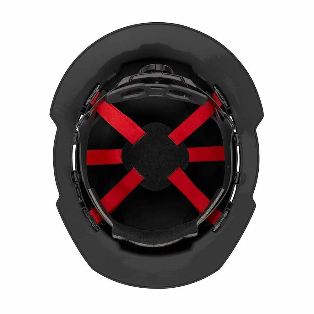 Milwaukee 48-73-1231 Black Full Brim Vented Hard Hat with 6PT Ratcheting Suspension – Type 1 Class C