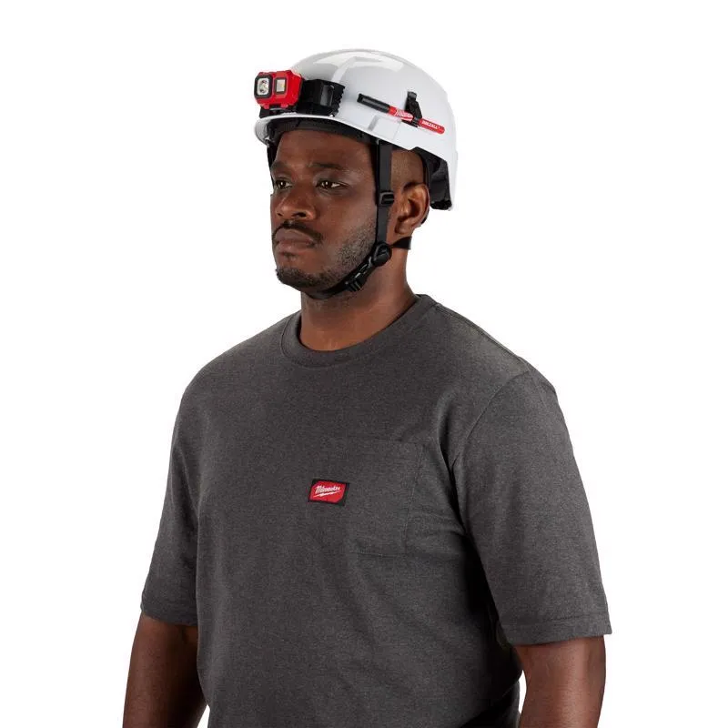 Milwaukee BOLT Ratchet Type II Class E Non-Vented Safety Helmet White