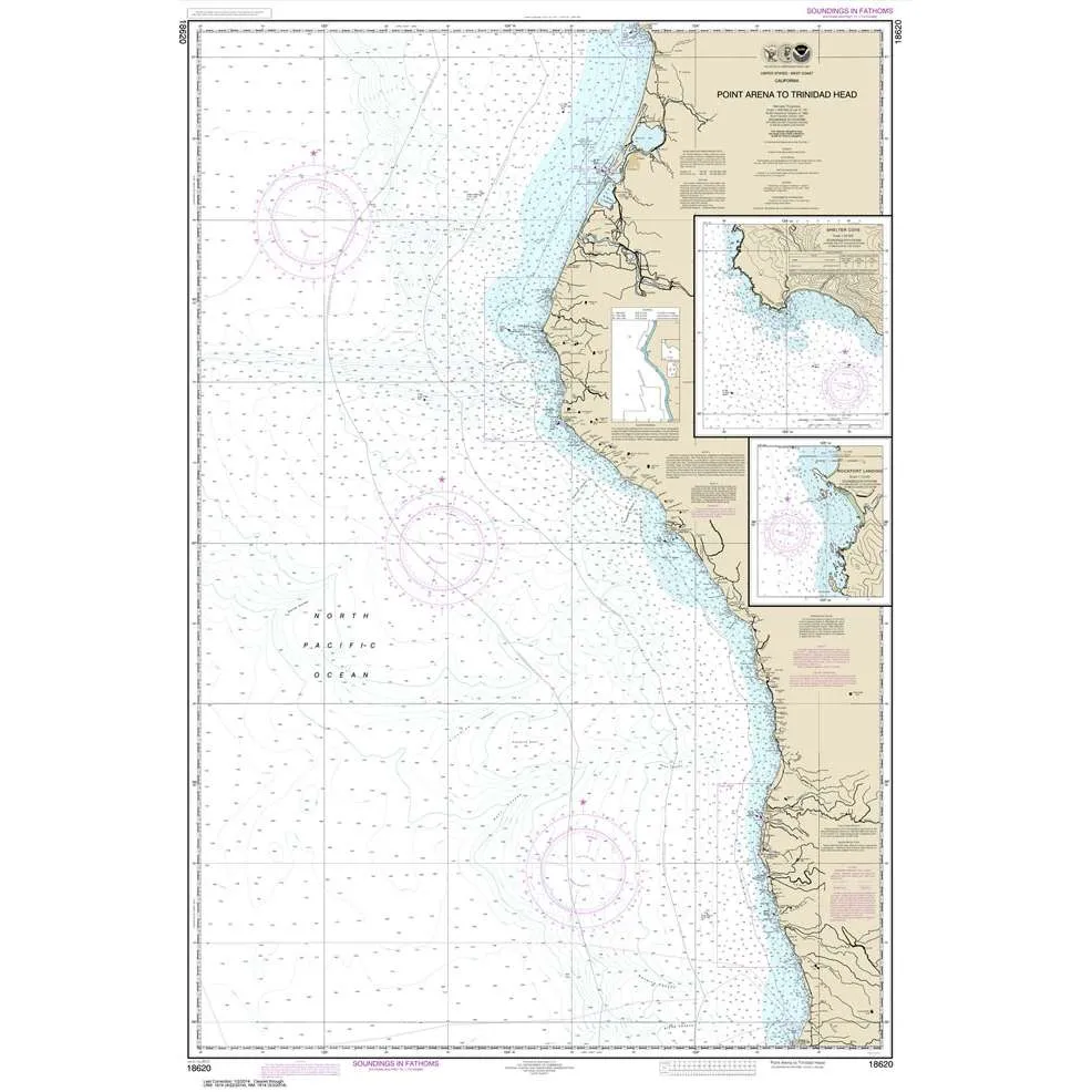 NOAA Chart 18620: Point Arena to Trinidad Head; Rockport Landing; Shelter Cove