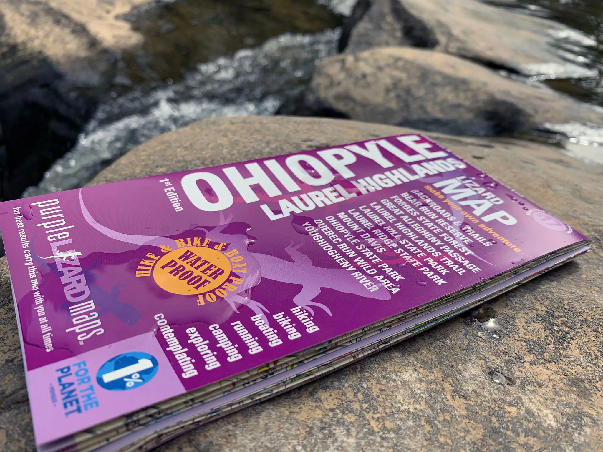 Ohiopyle-Laurel Highlands Lizard Map: Pennsylvania