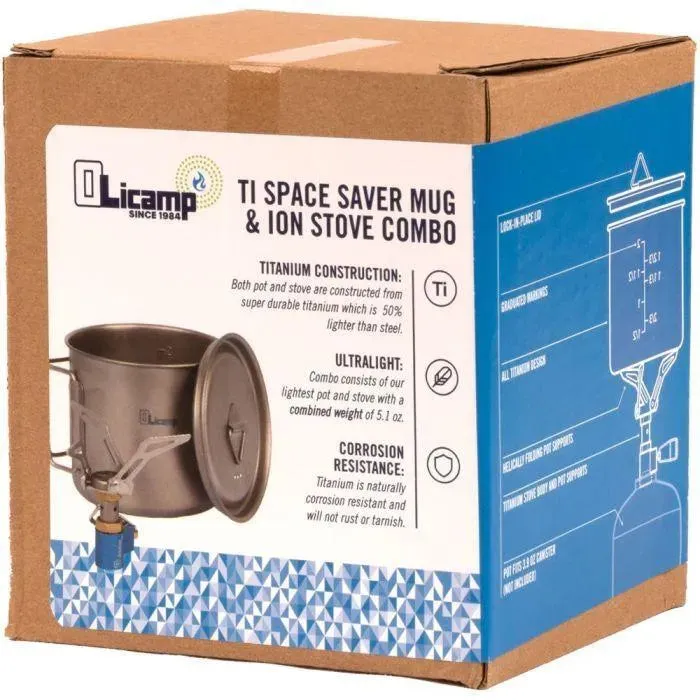 Olicamp | Ion Stove w/Titanium Space Saver 550 Mug Combo