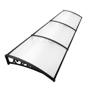 Outdoor DIY Door Window Awning French Style Cafe Canopy Sun Shield Rain Cover Transparent 1 x 3m