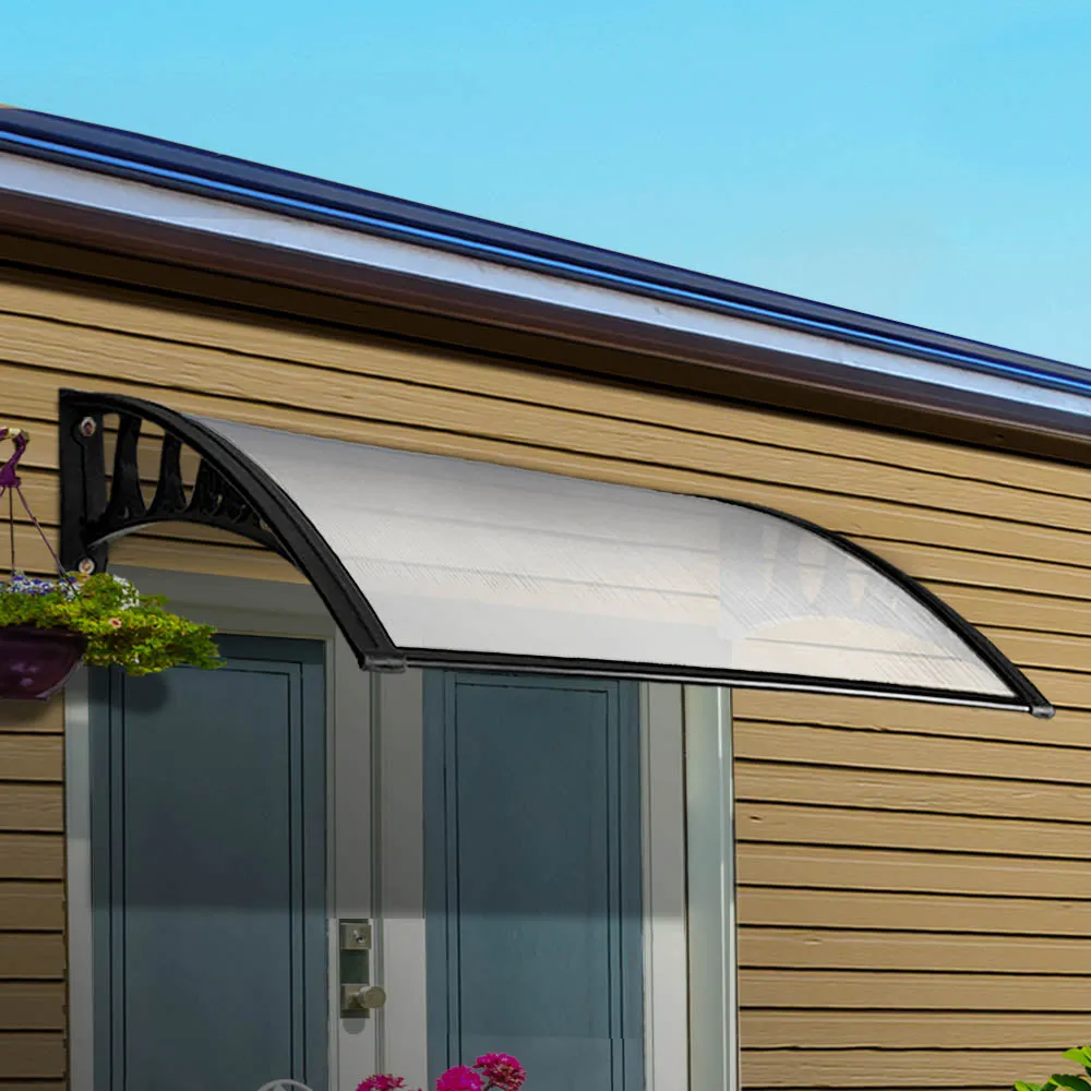 Outdoor DIY Door Window Awning French Style Cafe Canopy Sun Shield Rain Cover Transparent 1 x 3m