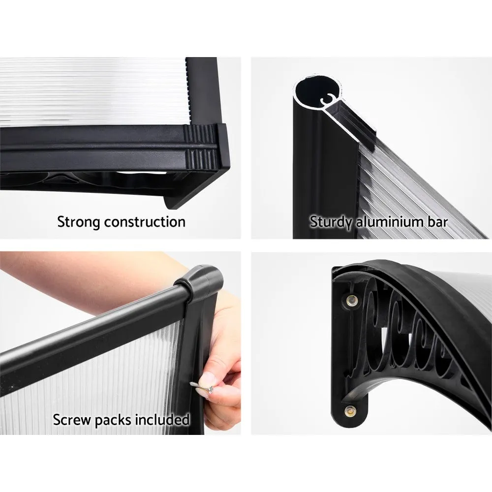 Outdoor DIY Door Window Awning French Style Cafe Canopy Sun Shield Rain Cover Transparent 1 x 3m