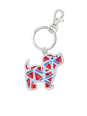 PATRIOTIC WATERMELON PUP KEY RING