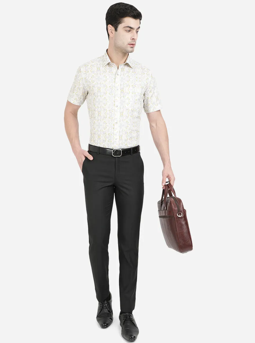 Pista & Grey Printed Slim Fit Party Wear Shirt | JB Studio