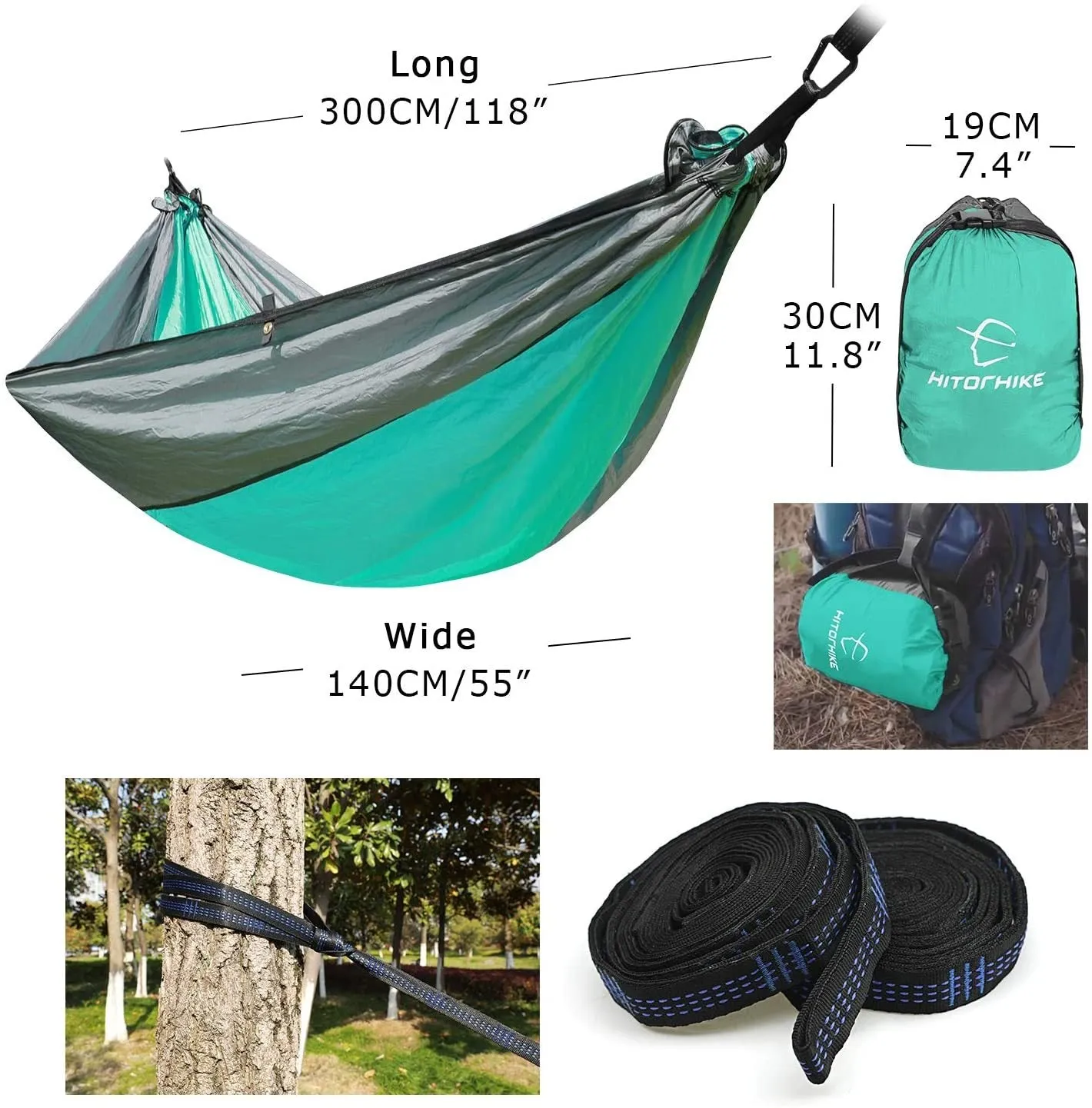 Portable Nylon Outdoor Camping Hammock