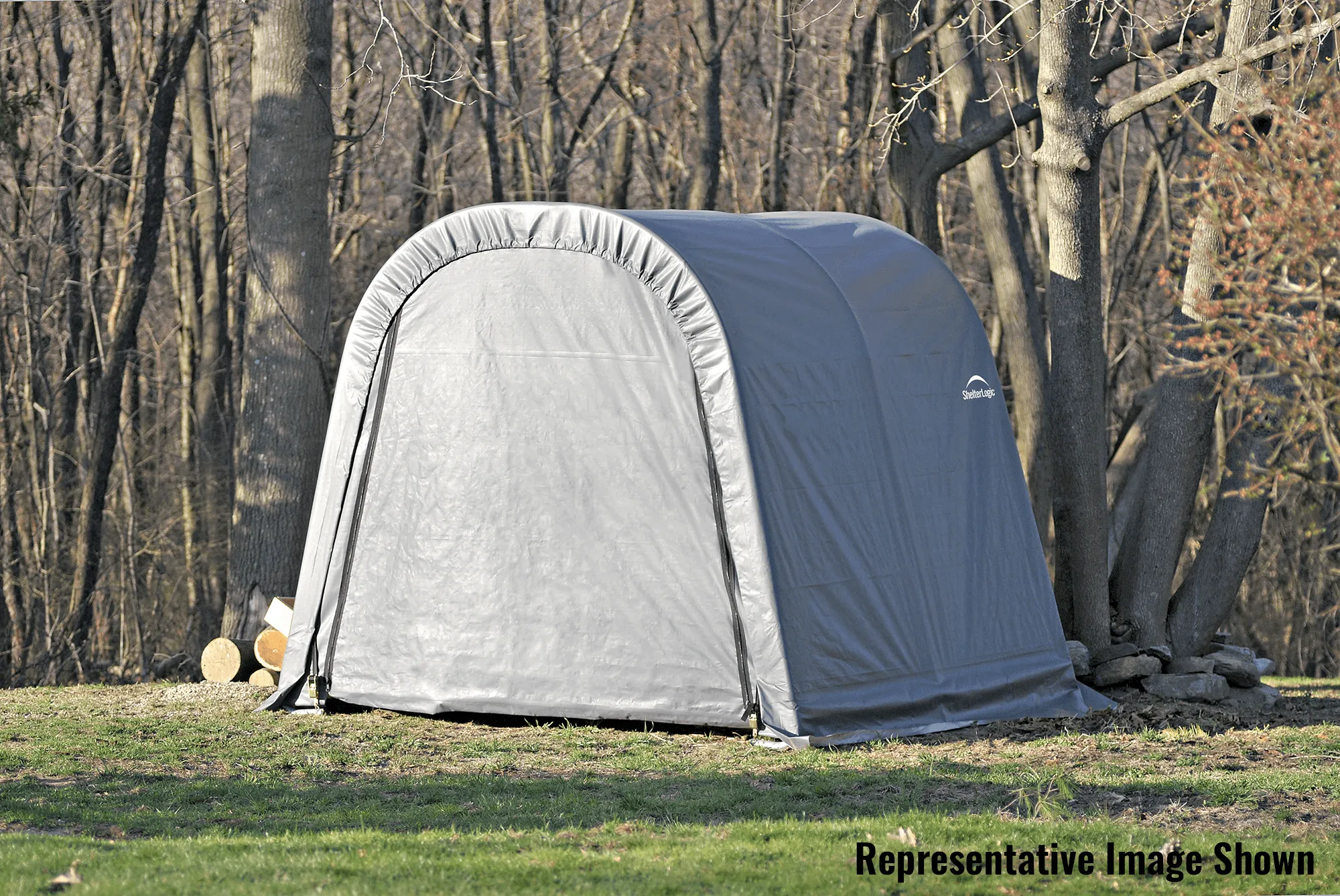 ShelterLogic | ShelterCoat 11 x 16 ft. Wind and Snow Rated Garage Round Green STD