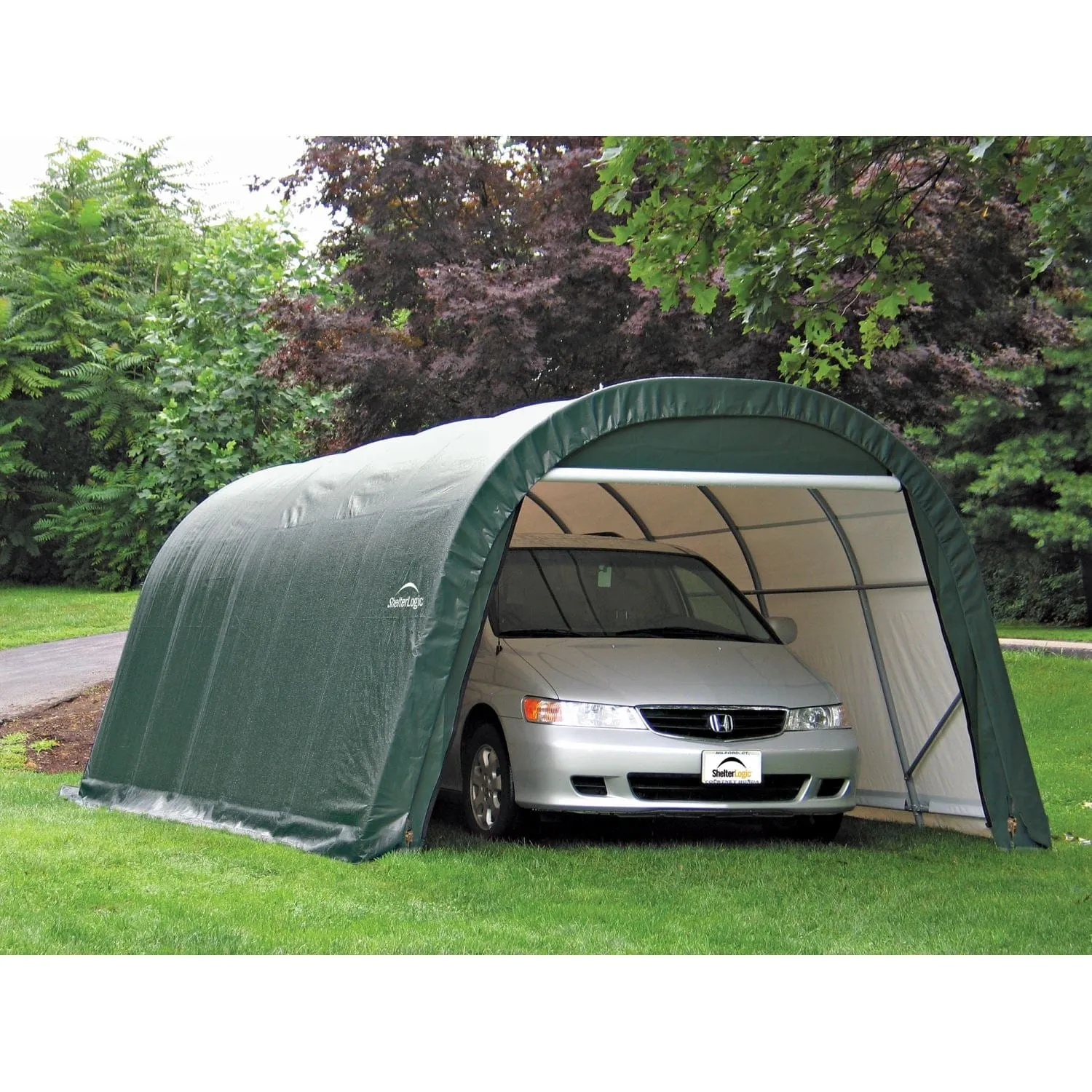 ShelterLogic | ShelterCoat 12 x 20 ft. Wind and Snow Rated Garage Round Green STD