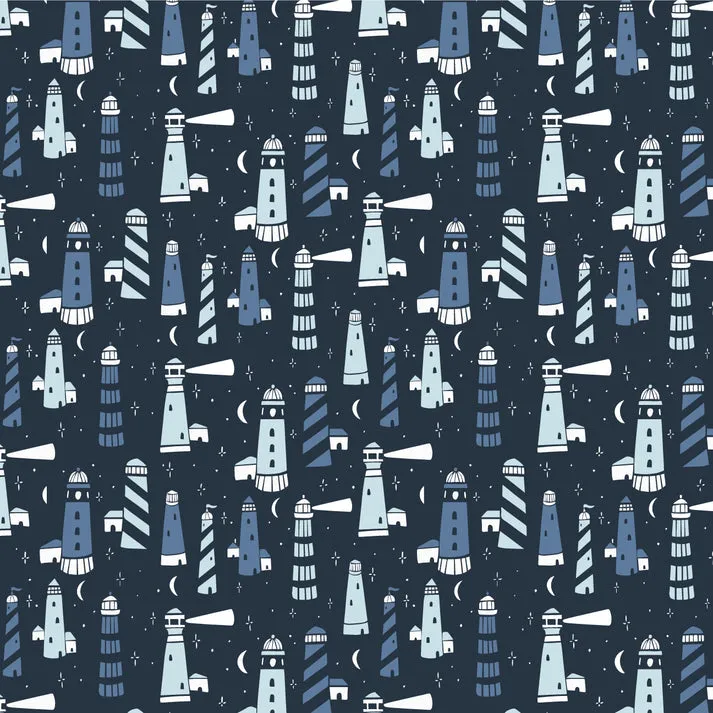 Short Sleeve Tee - Lighthouses Night Sky by Winter Water Factory - FINAL SALE