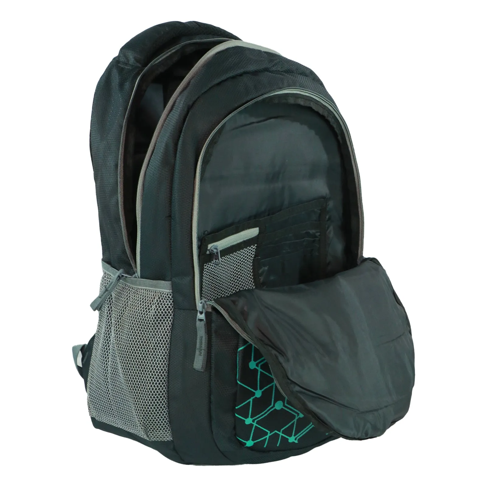 SIRIUS Laptop LTP 03 Backpack  geometric print GREEN & Black