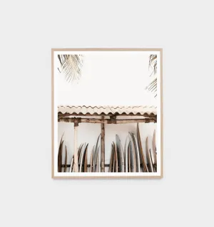 Surf Shelter Framed Print