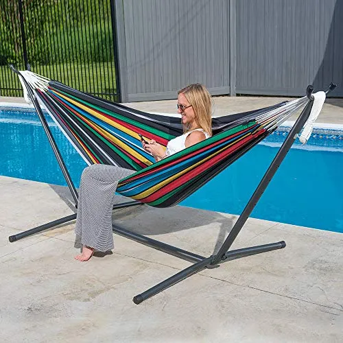 Vivere UHSDO9-27 Hammock, 9', Rio Night with Charcoal Frame