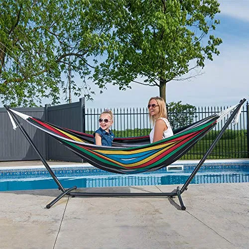 Vivere UHSDO9-27 Hammock, 9', Rio Night with Charcoal Frame