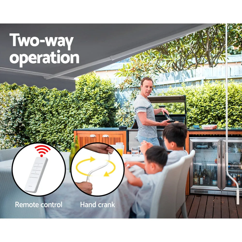 Wall Mounted Folding Arm Window Awning Outdoor Blinds Retractable Canopy 4X2.5M