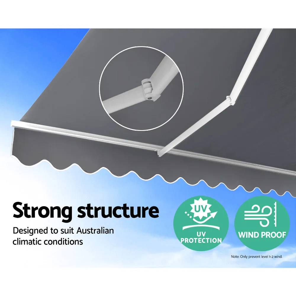 Wall Mounted Folding Arm Window Awning Outdoor Blinds Retractable Canopy 4X2.5M