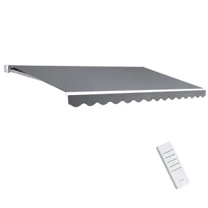 Wall Mounted Folding Arm Window Awning Outdoor Blinds Retractable Canopy 4X2.5M