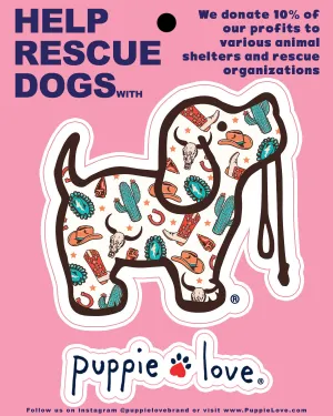 WESTERN PATTERN PUP DECAL